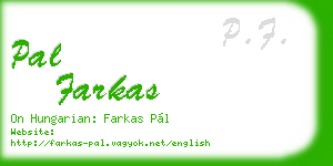 pal farkas business card