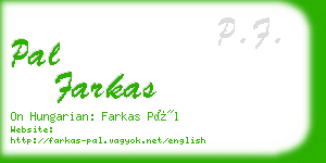 pal farkas business card